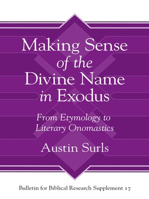 cover image of Making Sense of the Divine Name in the Book of Exodus